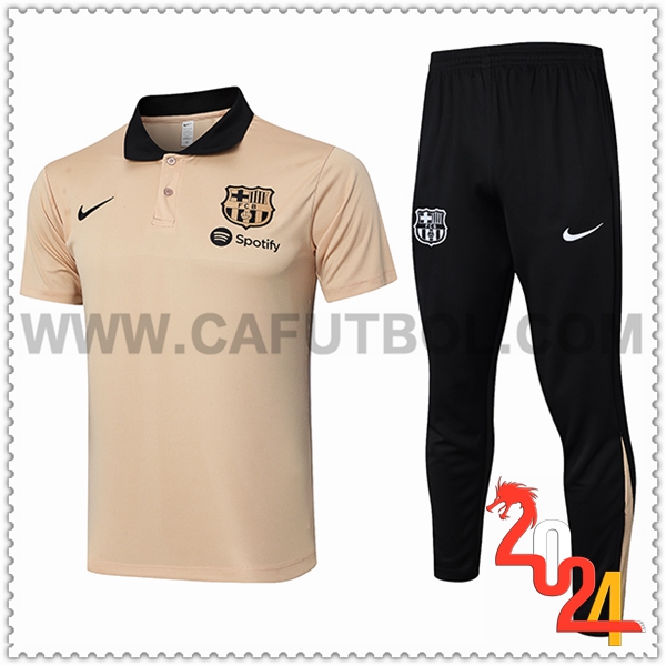 Camiseta Polo FC Barcelona Amarillo/Negro 2024 2025