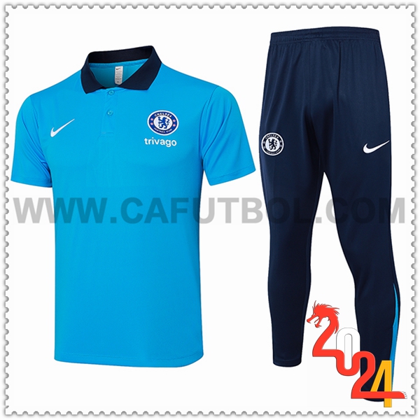Camiseta Polo FC Chelsea Azul 2024 2025