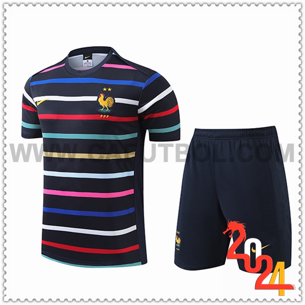 Camiseta Entrenamiento Francia Negro 2024 2025