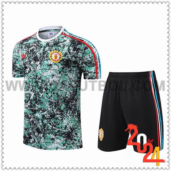 Camiseta Entrenamiento Manchester United Verde/Negro 2024 2025