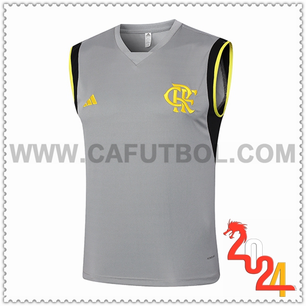Chalecos De Futbol Flamengo Gris/Negro/Amarillo 2024 2025