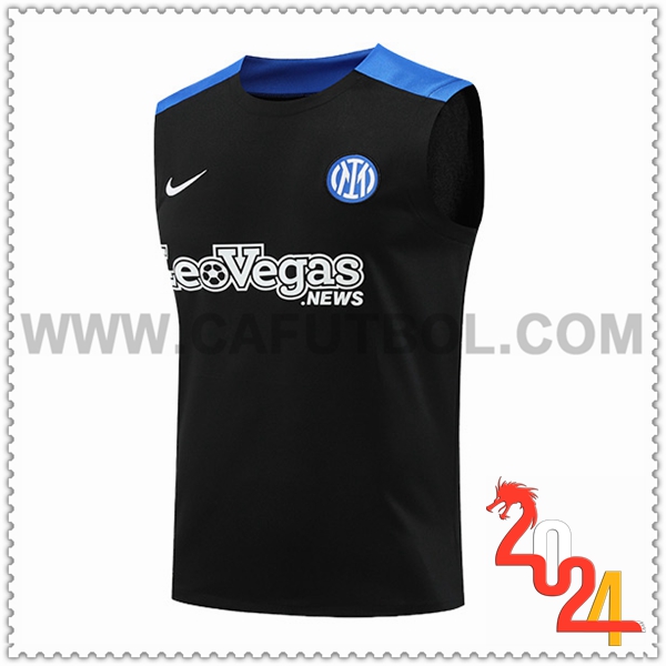 Chalecos De Futbol Inter Milan Negro/Azul 2024 2025