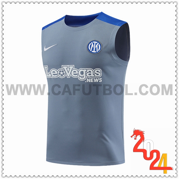 Chalecos De Futbol Inter Milan Gris/Azul 2024 2025