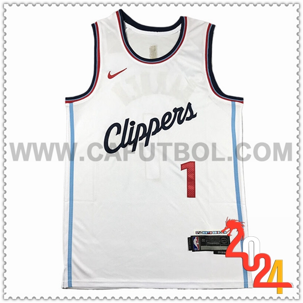 Camisetas De Futbol Los Angeles Clippers (HARDEN #1) 2024/25 Blanco -02