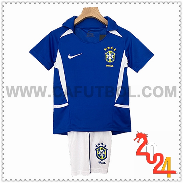 Segunda Camiseta Retro Brasil Ninos 2000