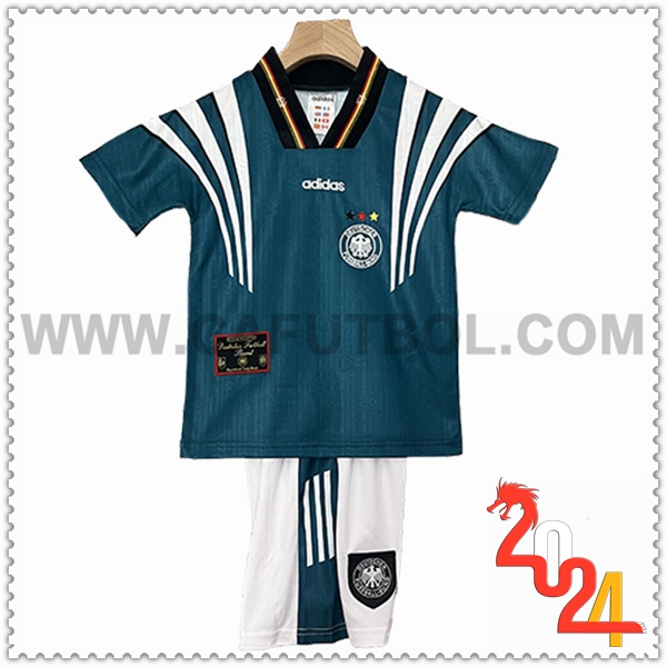 Segunda Camiseta Retro Alemania Ninos 1996