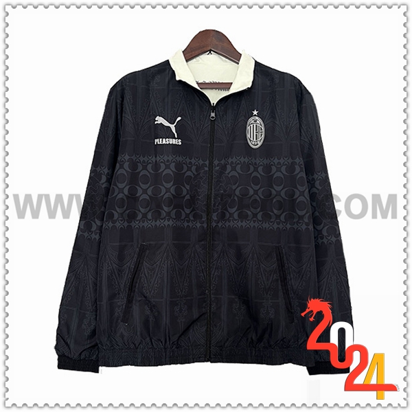 Rompevientos AC Milan Negro 2024 2025