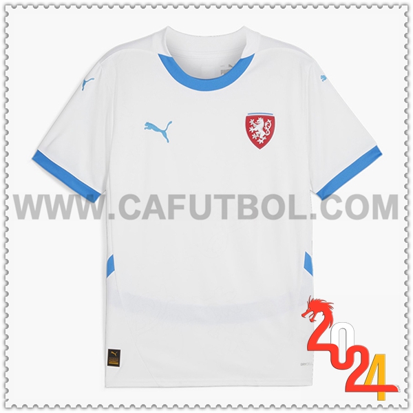 Segunda Camiseta Equipo Republique Tcheque Blanco 2024 2025