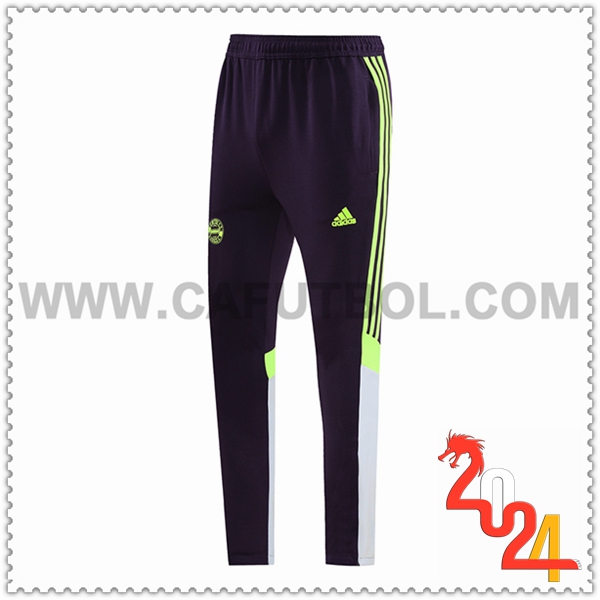 Pantalon Entrenamiento Bayern Munich Negro/Gris/Verde 2024 2025