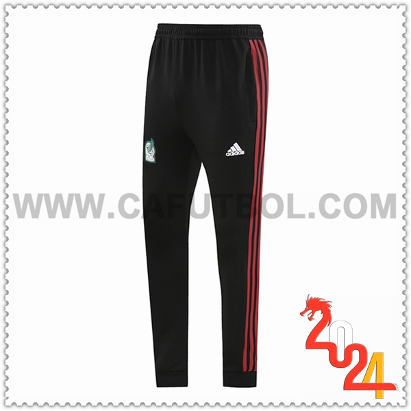Pantalon Entrenamiento México Negro/Rojo 2024 2025