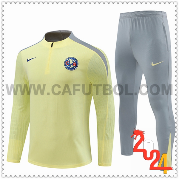 Chandal Futbol Club America Amarillo/Gris 2024 2025