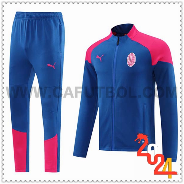 Chandal Chaqueta Futbol AC Milan Azul/Rosa 2024 2025