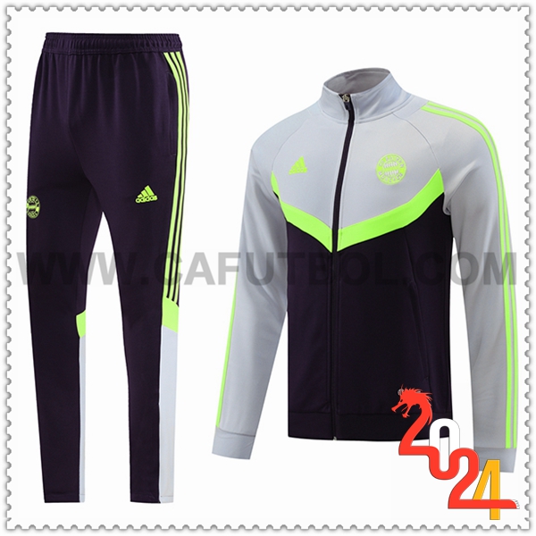Chandal Chaqueta Futbol Bayern Munich Negro/Gris/Verde 2024 2025
