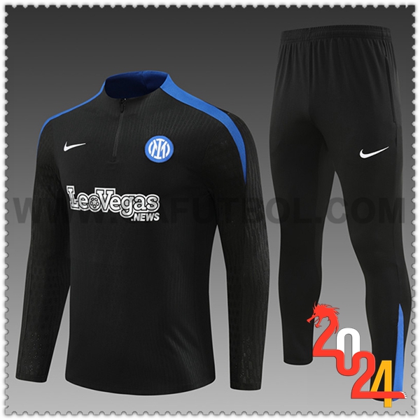 Chandal Futbol Inter Milan Ninos Negro/Azul 2024 2025