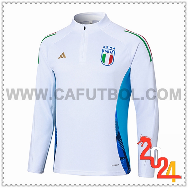 Sudadera Entrenamiento Italia Blanco/Azul 2024 2025