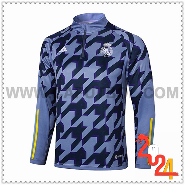 Sudadera Entrenamiento Real Madrid Púrpura/Negro 2024 2025