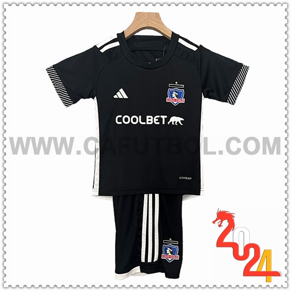 Segunda Equipacion del Colo-Colo Ninos Negro 2024 2025