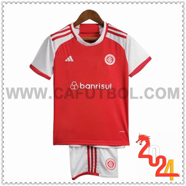 Primera Equipacion del Internacional Ninos Rojo Blanco 2024 2025