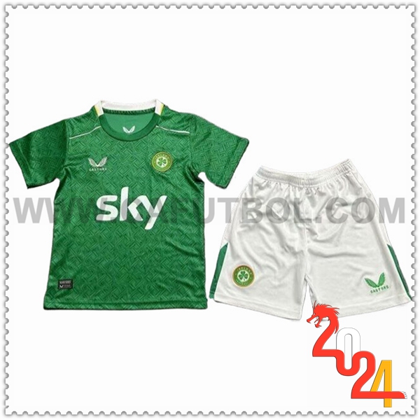 Primera Equipacion del Irlanda Ninos Verde 2024 2025
