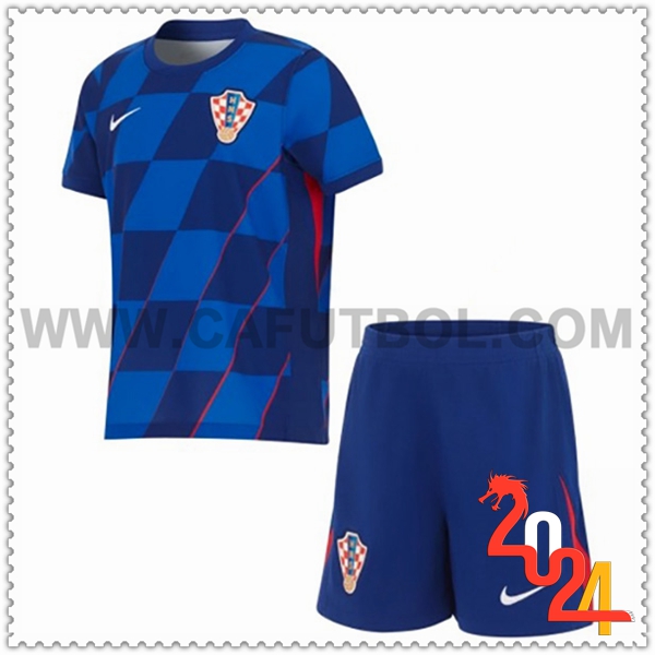 Segunda Equipacion del Croacia Ninos Azul 2024 2025