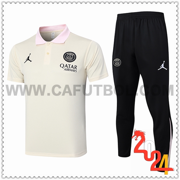 Camiseta Polo PSG Beige 2024 2025