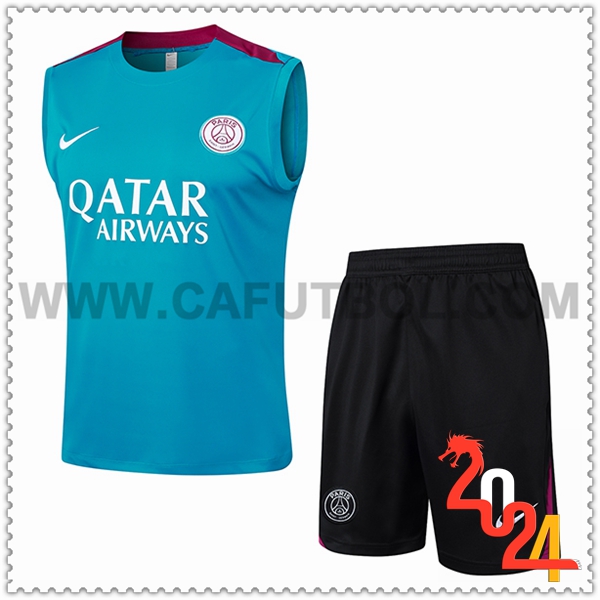 Camiseta Entrenamiento sin mangas PSG Verde 2024 2025