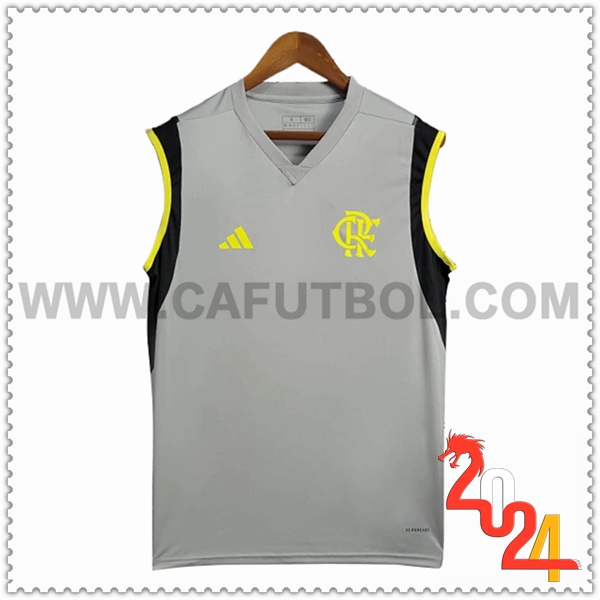 Chalecos De Futbol Flamengo Gris/Negro/Amarillo 2024 2025