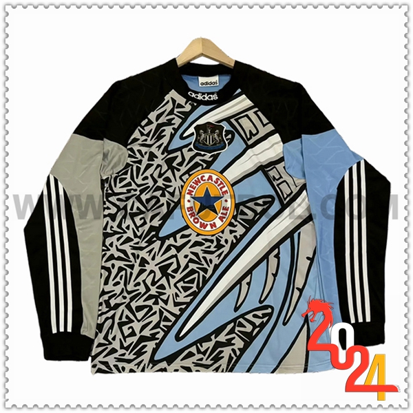 Camiseta Retro Newcastle United Mangas largas Azul 1995/1996