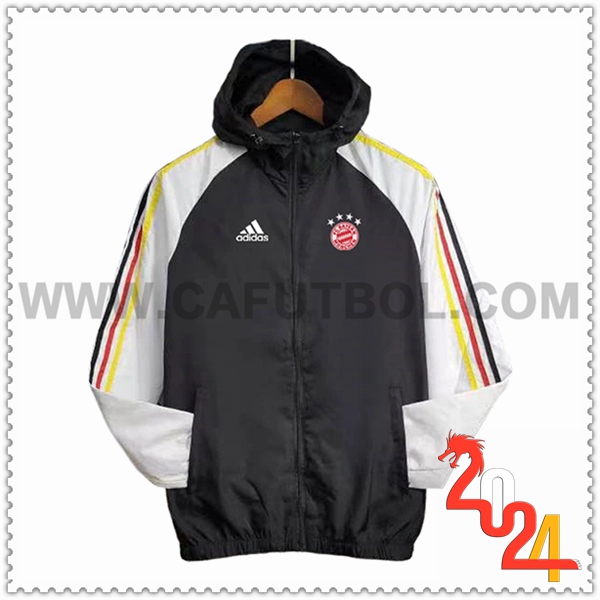 Rompevientos Bayern Munich Negro/Blanco 2024 2025