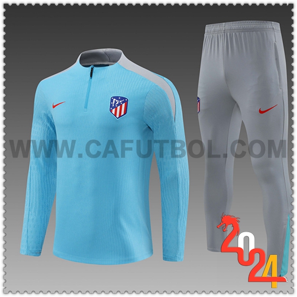 Chandal Futbol Atletico Madrid Ninos Azul Claro 2024 2025