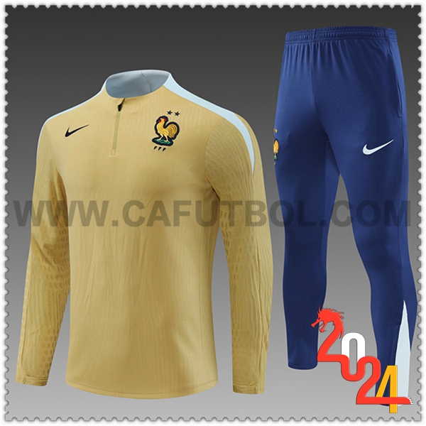 Chandal Futbol Francia Ninos Amarillo/Azul 2024 2025