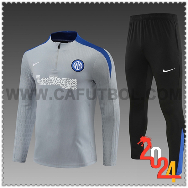 Chandal Futbol Inter Milan Ninos Gris/Negro/Azul 2024 2025