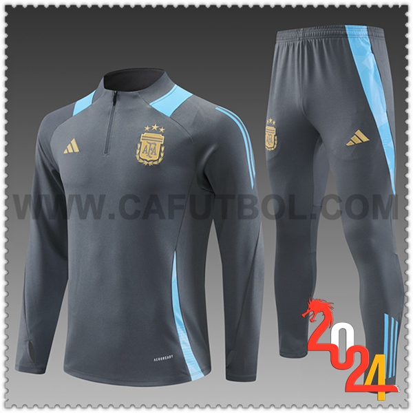Chandal Futbol Argentina Ninos Gris/Azul 2024 2025