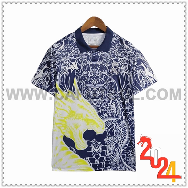 Camiseta Futbol Real Madrid Azul Blanco Edicion especial 2024 2025
