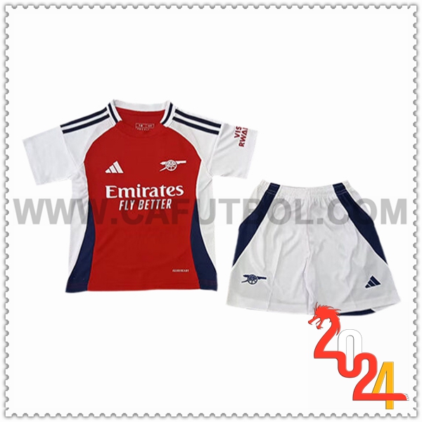 Primera Equipacion del Arsenal Ninos 2024 2025
