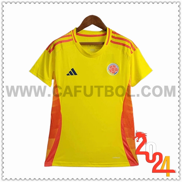 Primera Camiseta Futbol Colombia Mujer 2024 2025