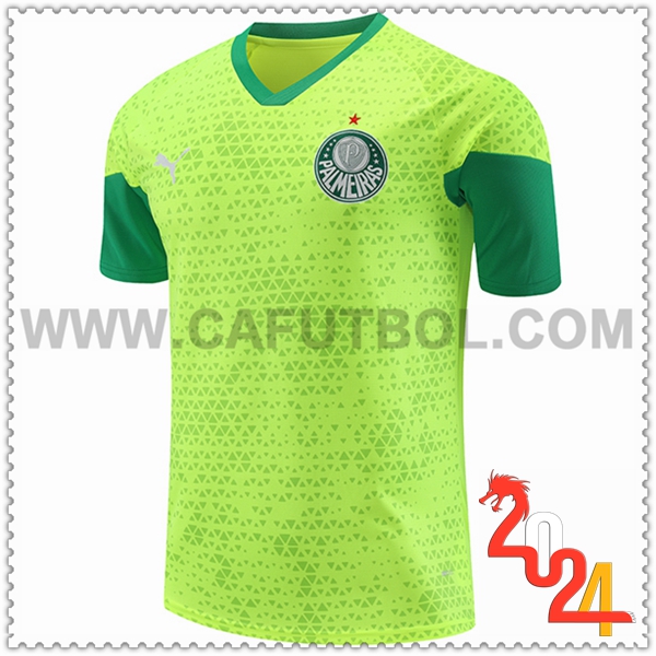 Camiseta Entrenamiento Palmeiras Verde/Amarillo 2024 2025