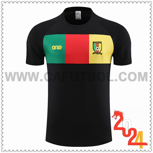 Camiseta Entrenamiento Camerún Negro 2024 2025