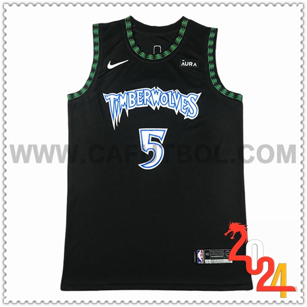 Camisetas NBA Minnesota Timberwolves (EDWARDS #5) 2024/25 Negro/Verde/Azul