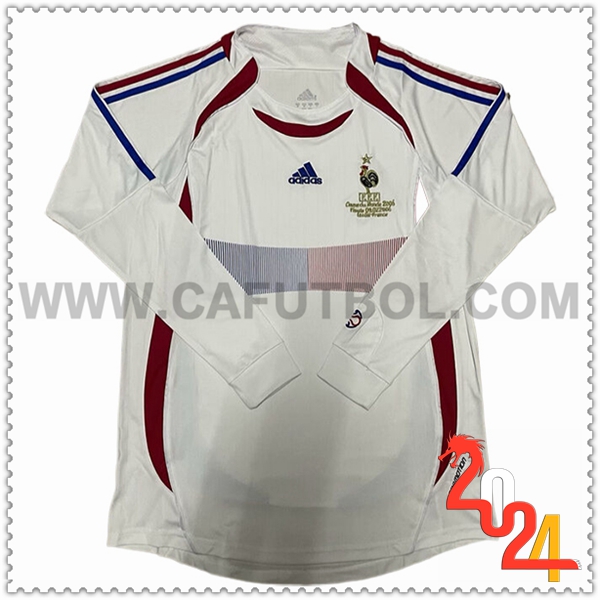 Segunda Camiseta Retro Francia Mangas largas 2006