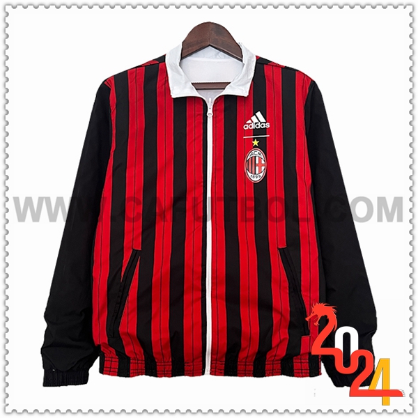 Rompevientos AC Milan Negro/Rojo 2024 2025