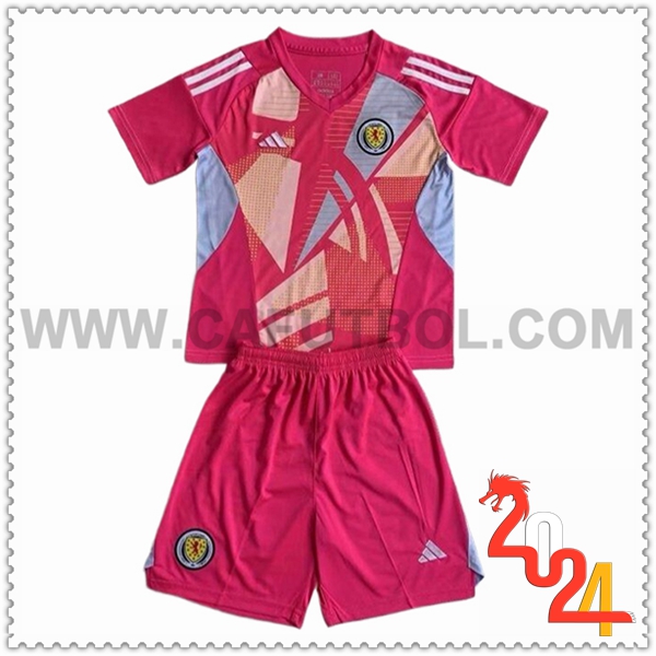 Equipacion del Portero Escocia Ninos Rosa Eurocopa 2024