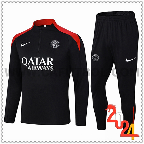Chandal Futbol PSG Negro/Rojo 2024 2025