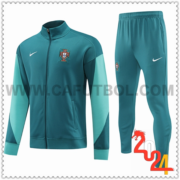 Chandal Chaquetas Futbol Portugal Verde 2024 2025