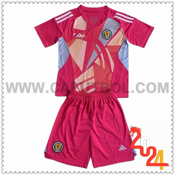 Equipacion del Portero Escocia Ninos Rosa 2024 2025