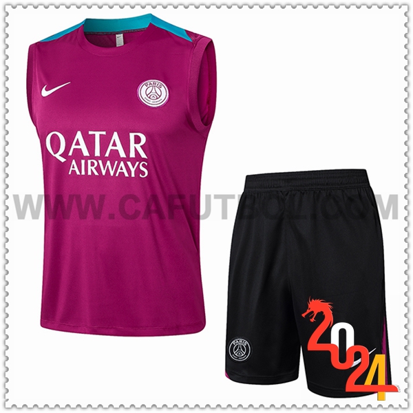 Camiseta Entrenamiento sin mangas PSG Violeta 2024 2025