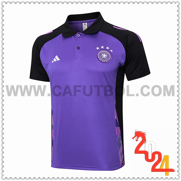 Camiseta Polo Alemania Violeta/Negro 2024 2025