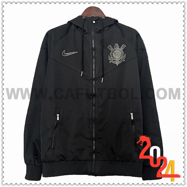 Rompevientos Corinthians Negro 2024 2025