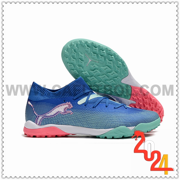 PUMA Zapatos Futbol FUTURE 7 ULTIMATE TF Azul/Verde/Rosa