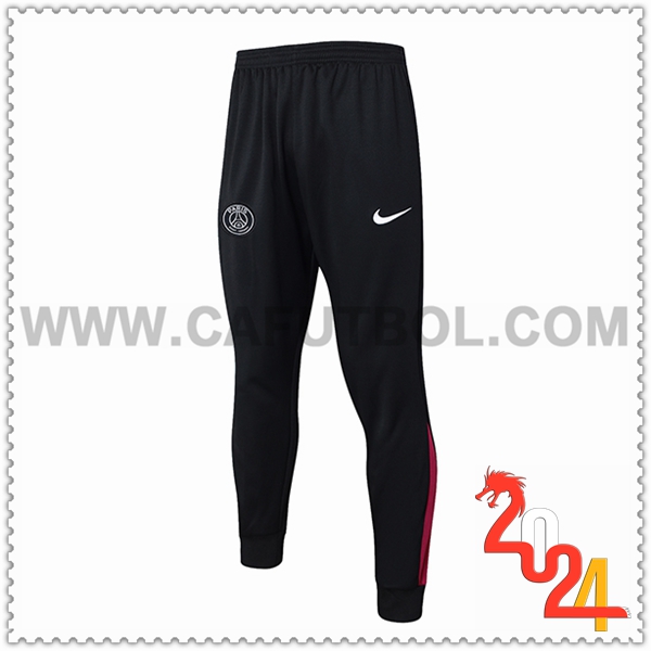 Pantalones Entrenamiento PSG Negro/Rojo 2024 2025